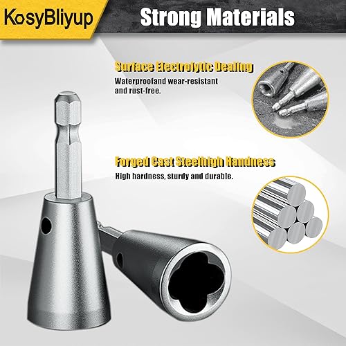Miniatura 3 de 4 piezas de alambre Twister herramienta para taladro, tuerca de alambre para profesionales electricistas, vástago hexagonal de 0.236 in