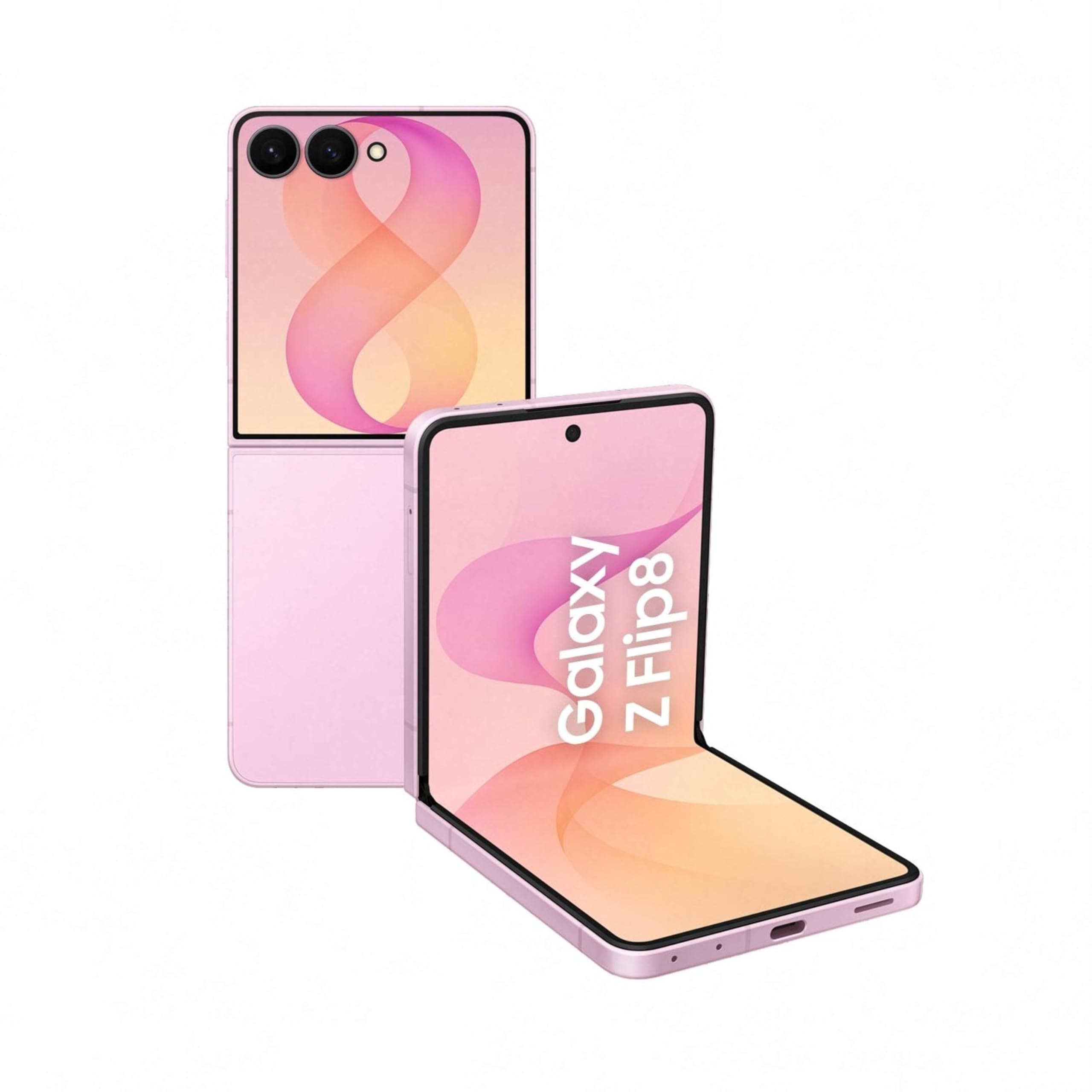 samsung galaxy z flip8 5g smartphone with galaxy ai (pink, 12gb ram, 512gb storage), hands free selfie camera, customizable flexwindow, 4300mah battery, now brief, photo assist