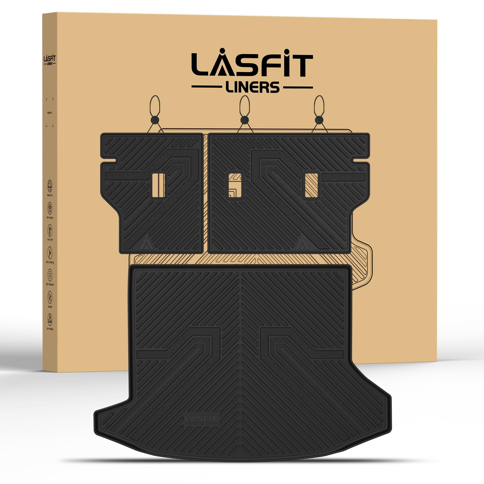 LASFIT Trunk Mat with Backrest Mat for Chevy Equinox/GMC Terrain 2025-2027