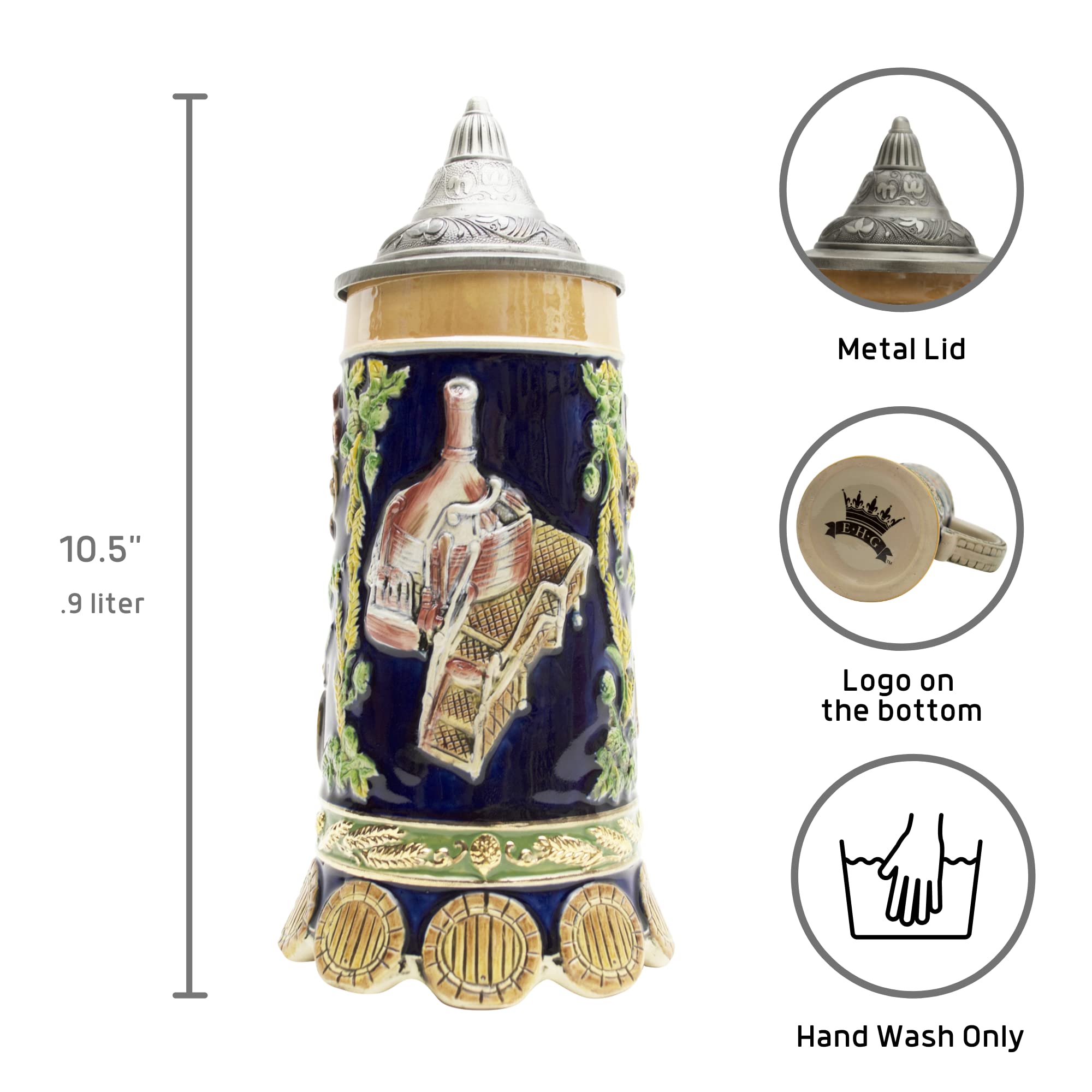 Amazon | 0.9リットル | OktoberfestHaus ビール愛好家へのギフト 醸造