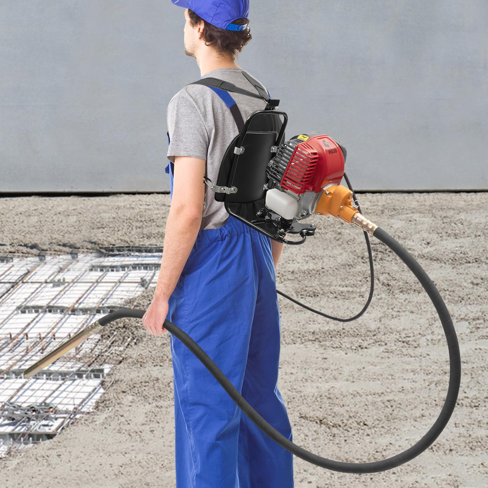Concrete Power Screed 4 Stroke 1.4HP Gas Power Backpack Concrete ...