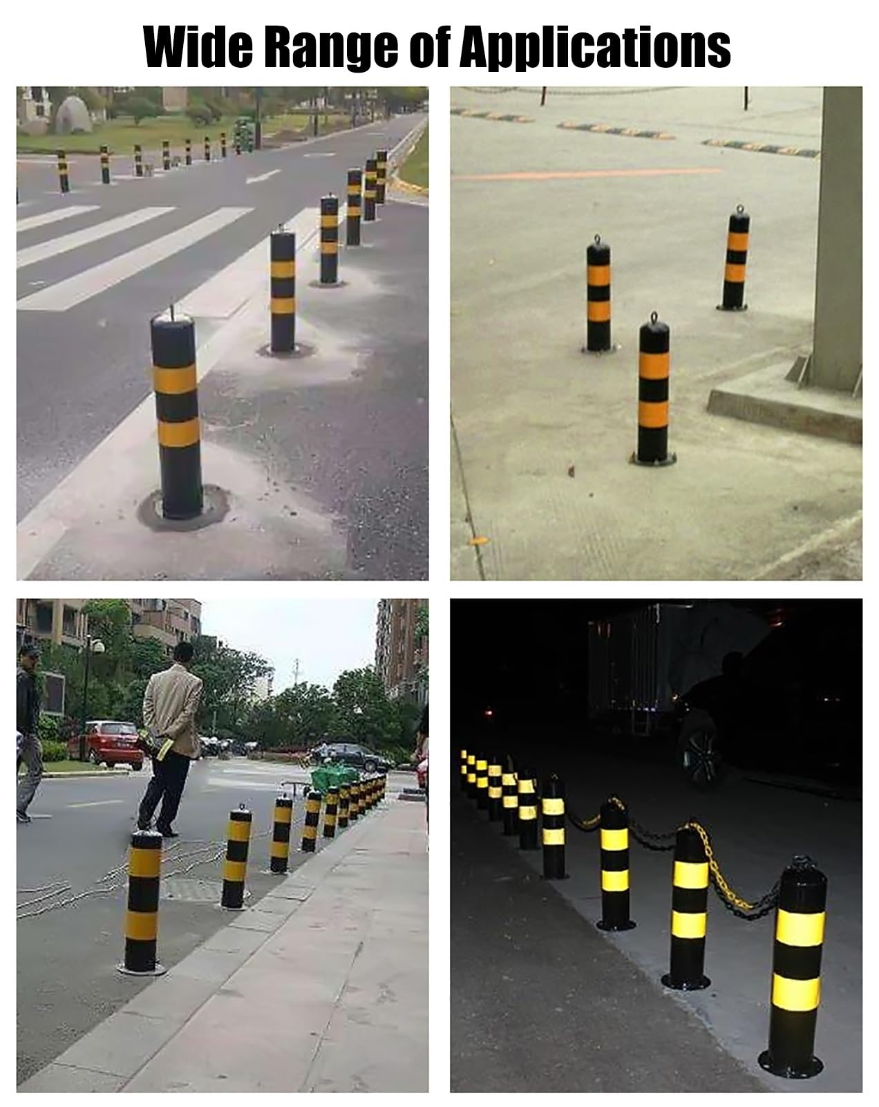 2 conos de seguridad for señalización vial, bolardos seguridad for entradas de vehículos, conos control acceso pernos, postes delimitadores de tráfico for obras/estacionamientos(50cm Height)