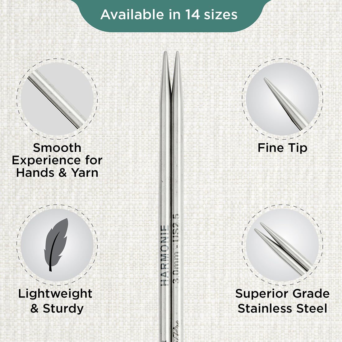 KnitPro The Mindful Collection Interchangeable Circular Needles 4" (10cm), Silver, Needle - 3.00mm - Image 3