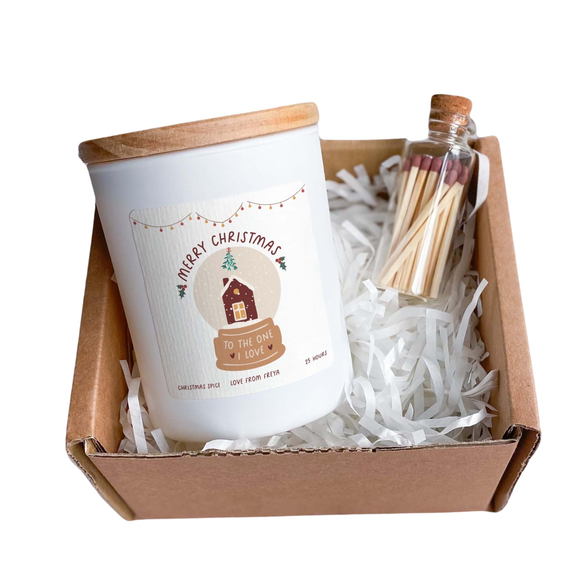 To The One I Love Personalised Christmas Candle Gift Set For Boyfriend Girlfriend Husband Wife Fiancé Cute Xmas Present Christmas Candle