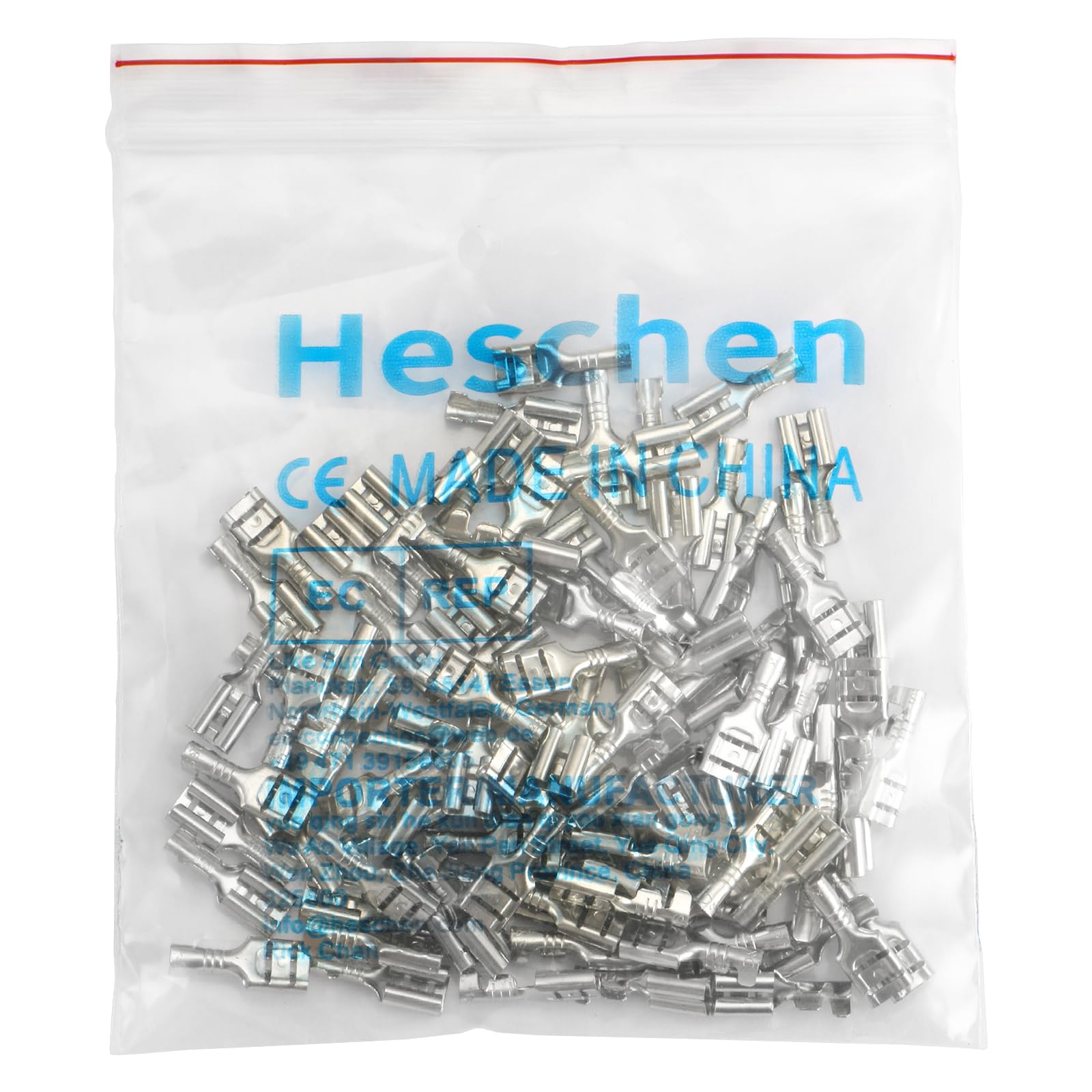 Heschen Lot De 100 Terminaux Mâles à Sertir 2,8 Mm En étain Non Isolés