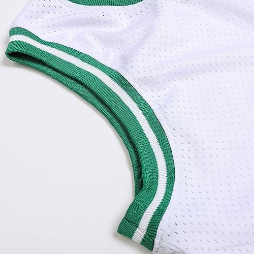 Miniatura 5 de DEHANER - Camiseta de baloncesto en blanco para hombre, de malla, entrenamiento, entrenamiento, deportes, uniformes de equipo, trajes para fanáticos