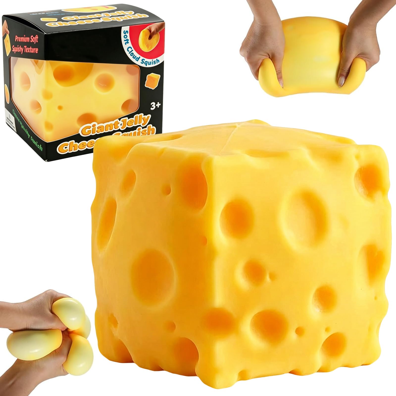 Cheese Squishy, 8.5cm Big Cheese Squishy Fidget Toys