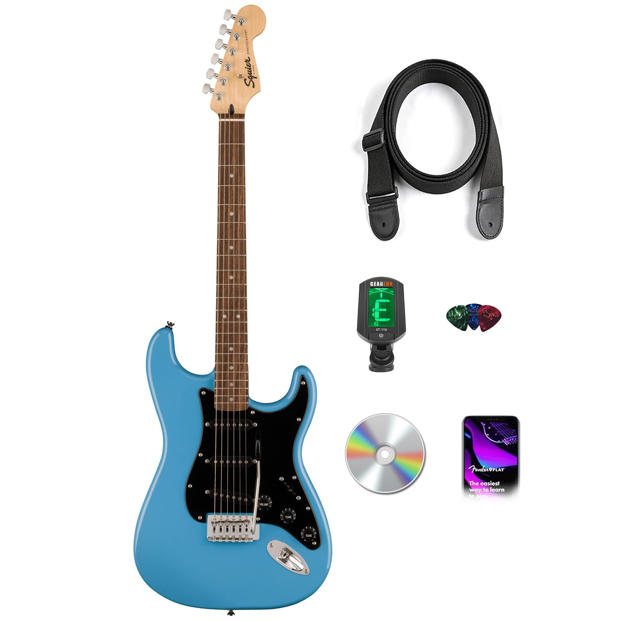 Amazon.com: Fender Squier Sonic Stratocaster - California Blue