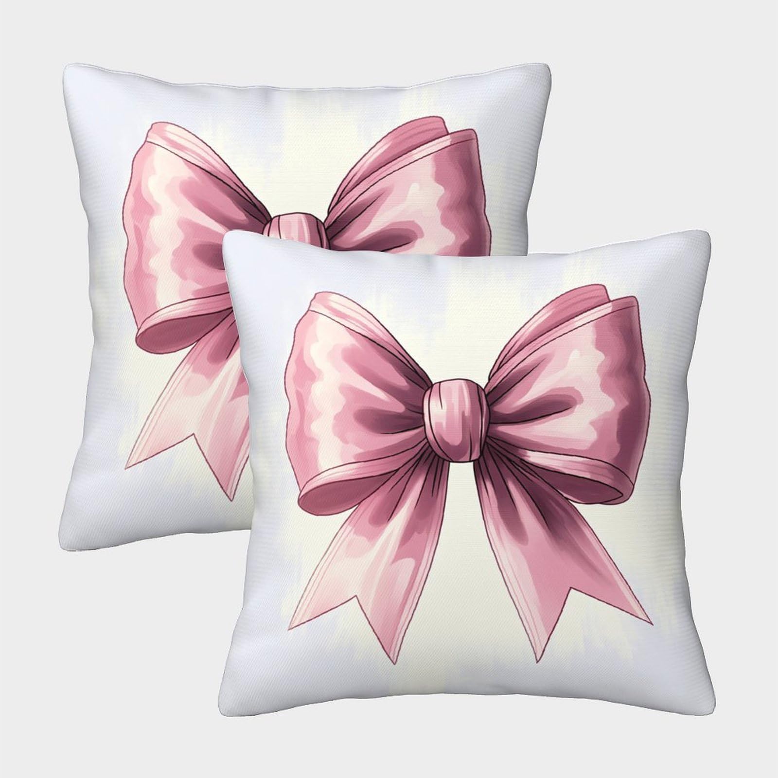 QFVANSIYO 3D Printed Bowknot Pillowcase Microfiber Bedding Decor Bowknot Pillow Cover for Adults Teens Home 45x45cm