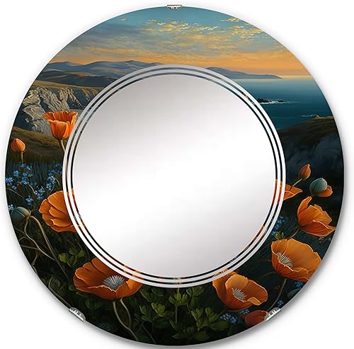 Miniatura 8 de DesignQ The Coast I - Espejo de tocador, espejos de baño, espejos de pared para sala de estar, dormitorio, espejo ovalado, grande, 20 x 30 pies, 24