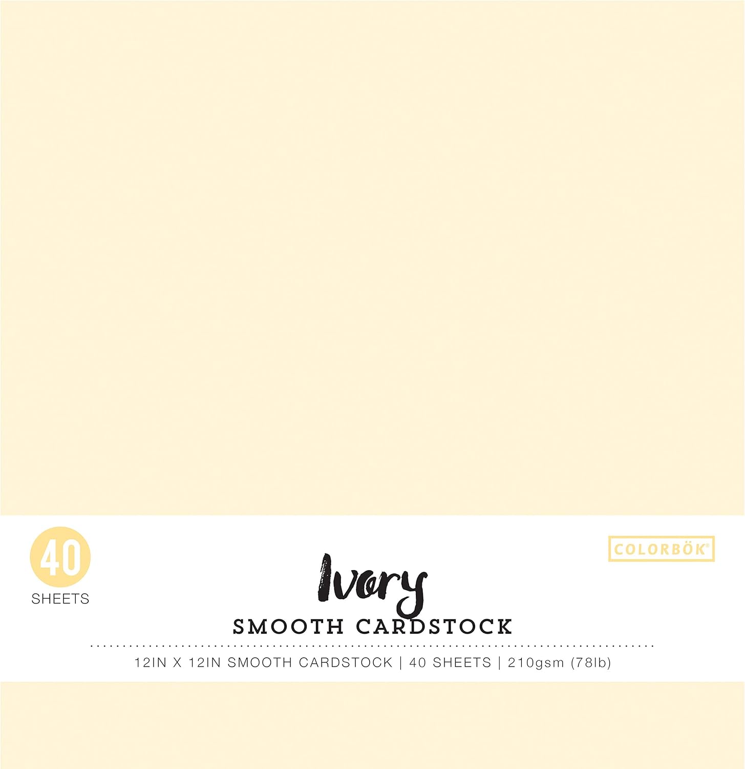 Colorbok Ivory 12x12in Smooth Cardstock Amazon.ca Home