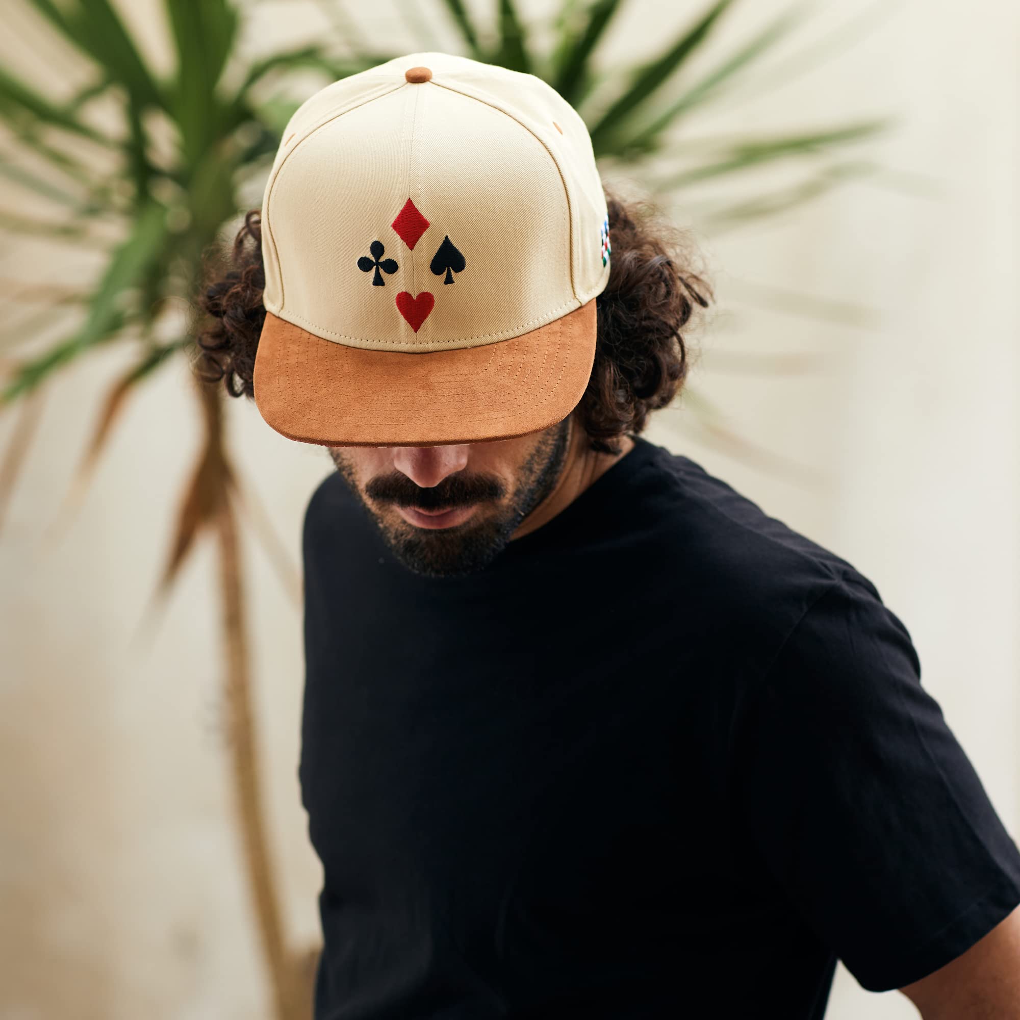 Cadency® Gorra Snapback, Póker, Color Beis, Unisex, Tamaño Ajustable