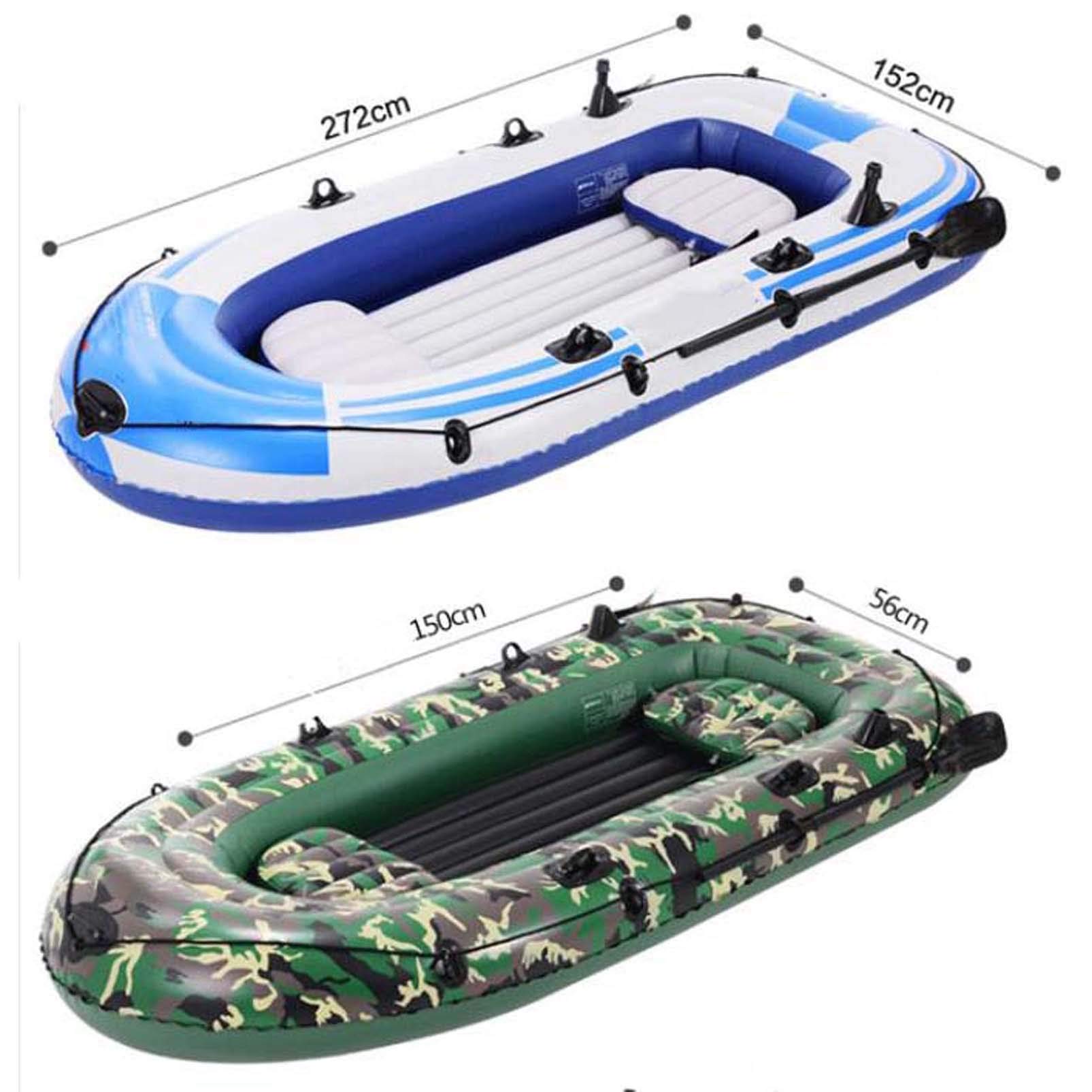 Schlauchboot für 4 Personen, Gummifischerboot Ruderboot mit Pumpe, Ruder, Reparaturwerkzeughalterung bis 320 kg Geeignet für angeln, Wassersport, Urlaub und Freizeit