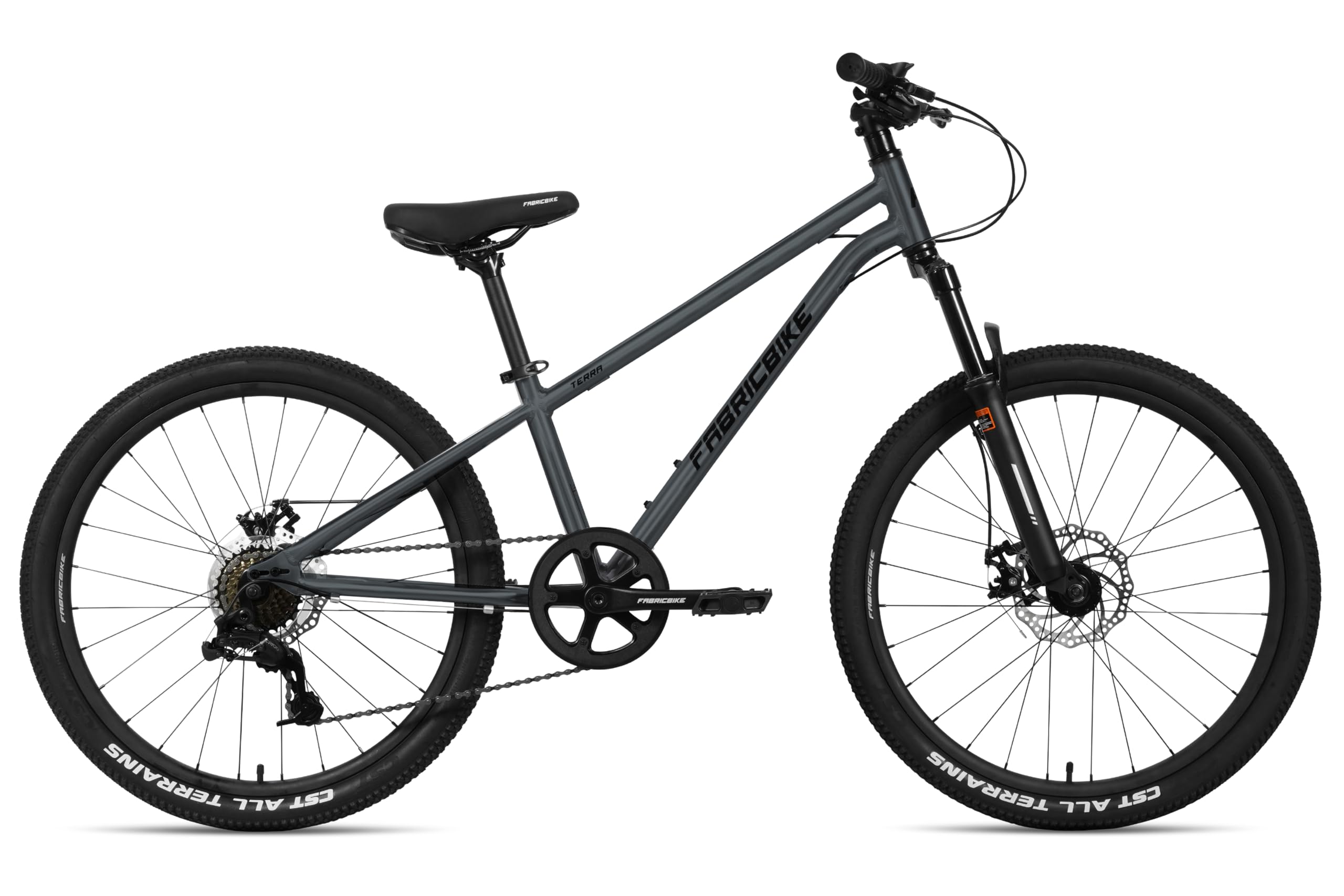 FabricBike Terra - MTB Mountain Bike 24 pollici, alluminio per bambini 8, 9, 10 e 11 anni, Bicicletta 24 Pollici, 7 velocità, freni a disco, Sospensione.