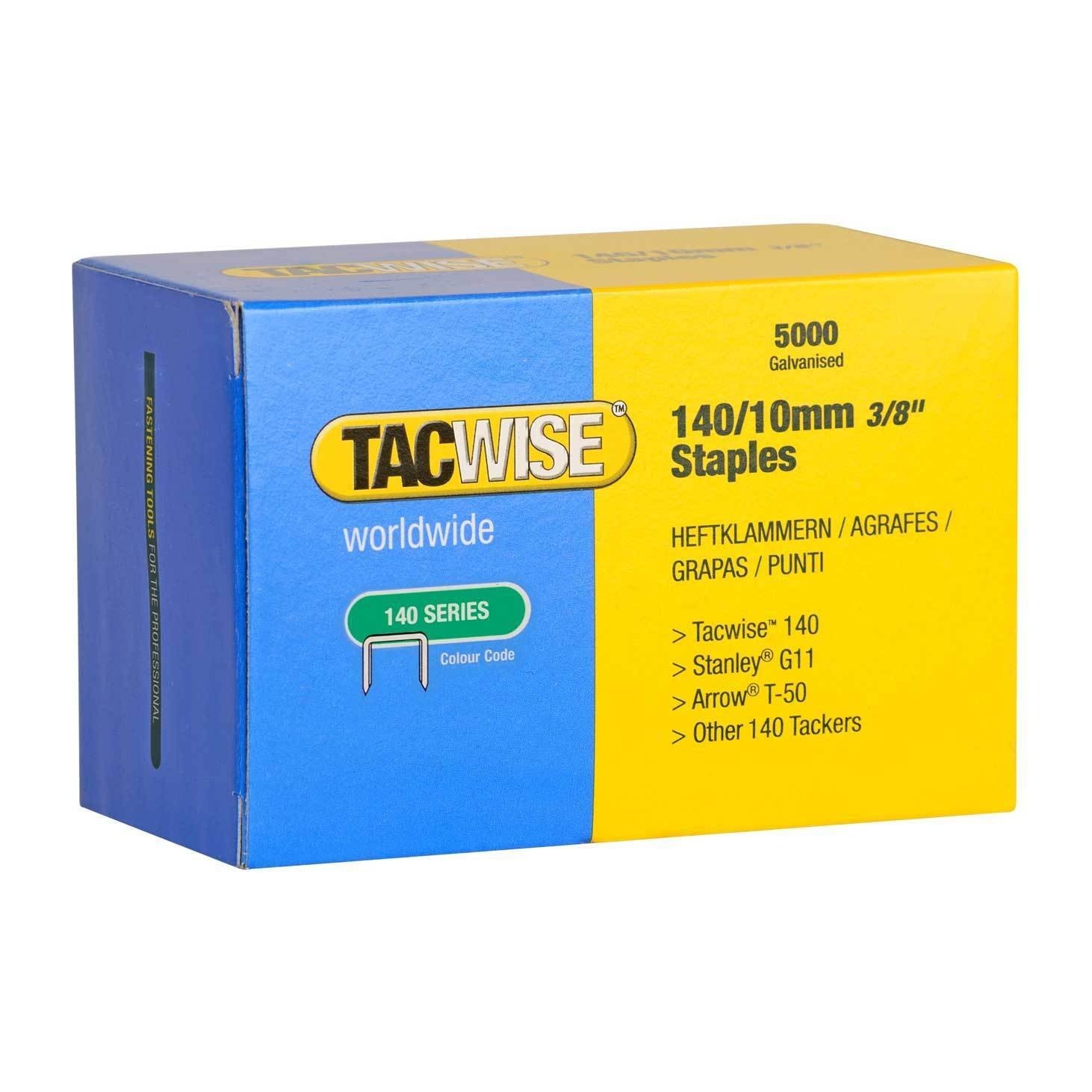 Tacwise 0342 140 Galvanised Staples 10mm (Pack 5000)