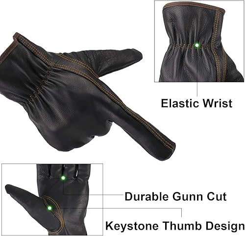 Miniatura 9 de Guantes de trabajo cálidos de invierno 3M Thinsulate forro perfecto para jardinería, corte, construcción, motocicleta, 1 par