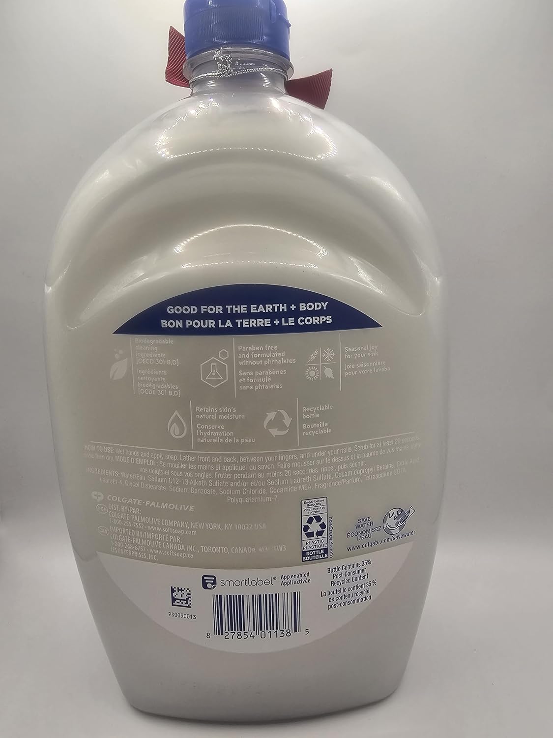 Soft Soap Limited Edition Peppermint Scented Liquid Hand Soap, Kitchen or Bathroom Hand Soap, 1-50 oz Refill Bottles, 50Fl Oz Total (Peppermint Snowflake)