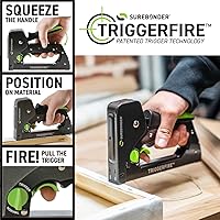 Vista 2 de Surebonder TRIGGERFIRE Kit de pistola de grapas con 1250, 3/8 pulgadas, tipo T-50, grapas de acero
