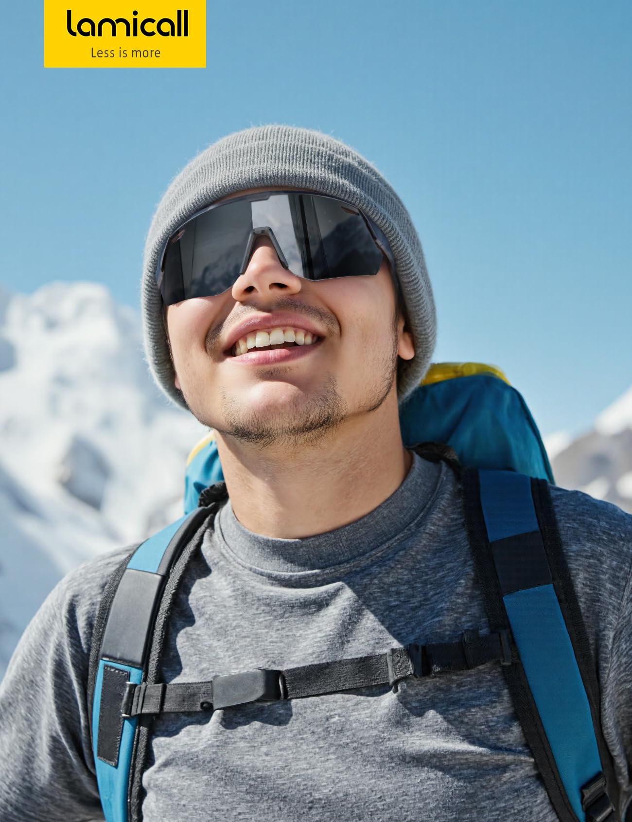 Lamicall Polarized Sports Sunglasses for Men Women, 24g, UV400 Protection Sun Glasses for Cycling Running Baseball Fishing