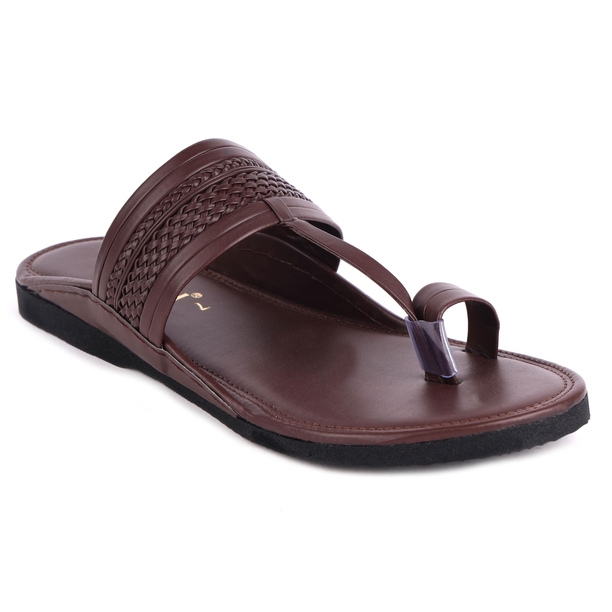 CANVI Men's Brown Kolhapuri Chappal Sandal - Image 1