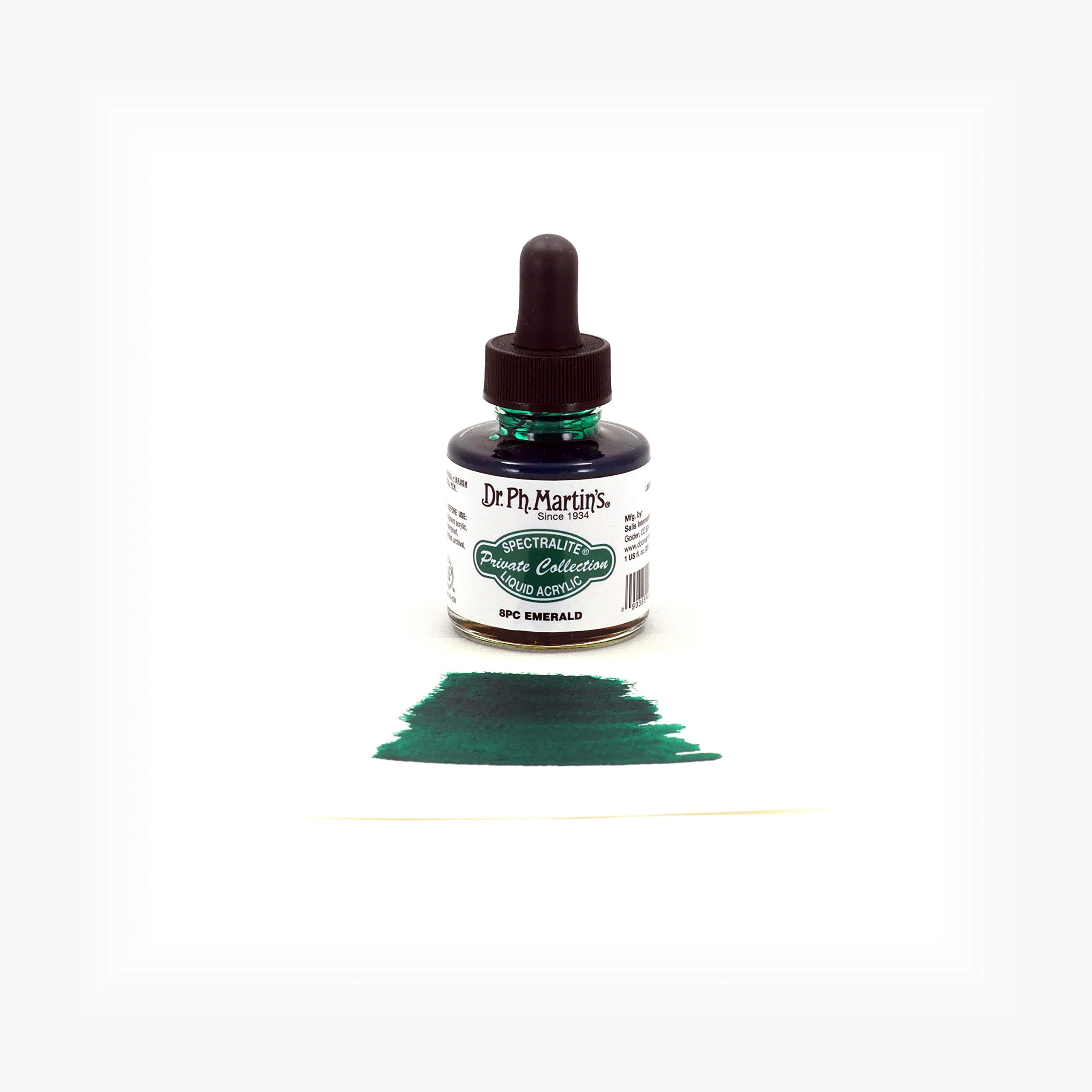 Dr. Ph. Martin's Liquid Ink, Emerald, 1oz - Image 2
