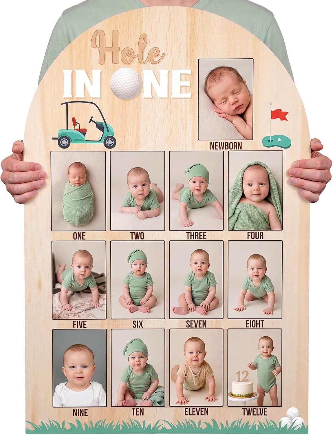 Capoda 33 x 22 Inch Large My First Year Racing Car Wooden Picture Frame