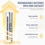 AAA Batteries rechargeables, Haute capacité rechargeables AAA Piles 1100mAh 1.2V NiMH Faible décharge (24 Boîte)