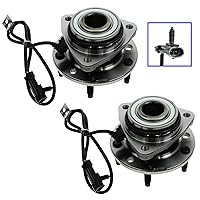 Vista 386 de TRQ Juego de 2 rodamientos de rueda trasera y conjunto de cubo con sensor ABS compatible con Ford Transit Connect 2014-2018