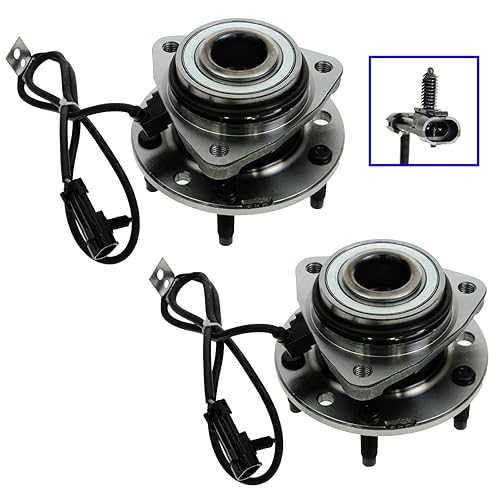 Vista 386 de TRQ Juego de 2 rodamientos de rueda trasera y conjunto de cubo con sensor ABS compatible con Ford Transit Connect 2014-2018