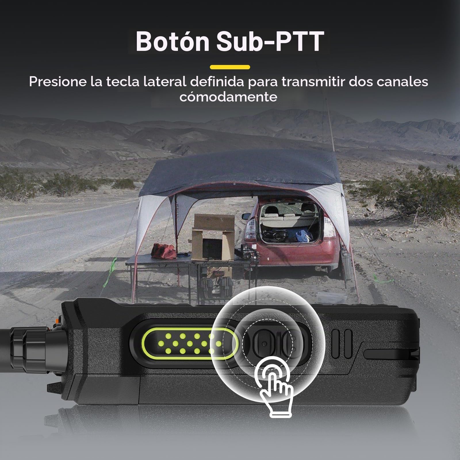 Retevis Ailunce HA1UV Radioaficionado, Walkie Talkies IP67 (2 Piezas) | Impermeable y a Prueba de Polvo, Banda Dual, 2800mAh, Radio Amateur Recargable USB-C para Emergencias, Caza, Senderismo