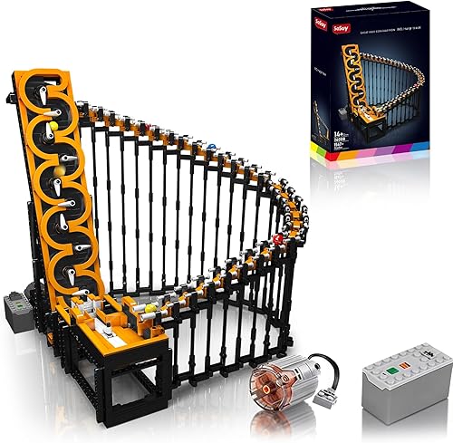 Miniatura 10 de Sosuy Juego de Construcción de Carrusel, Modelo de Tiovivo Motorizado Eléctrico, Juguete de Parque de Atracciones para Niños, Niñas y Adolescentes