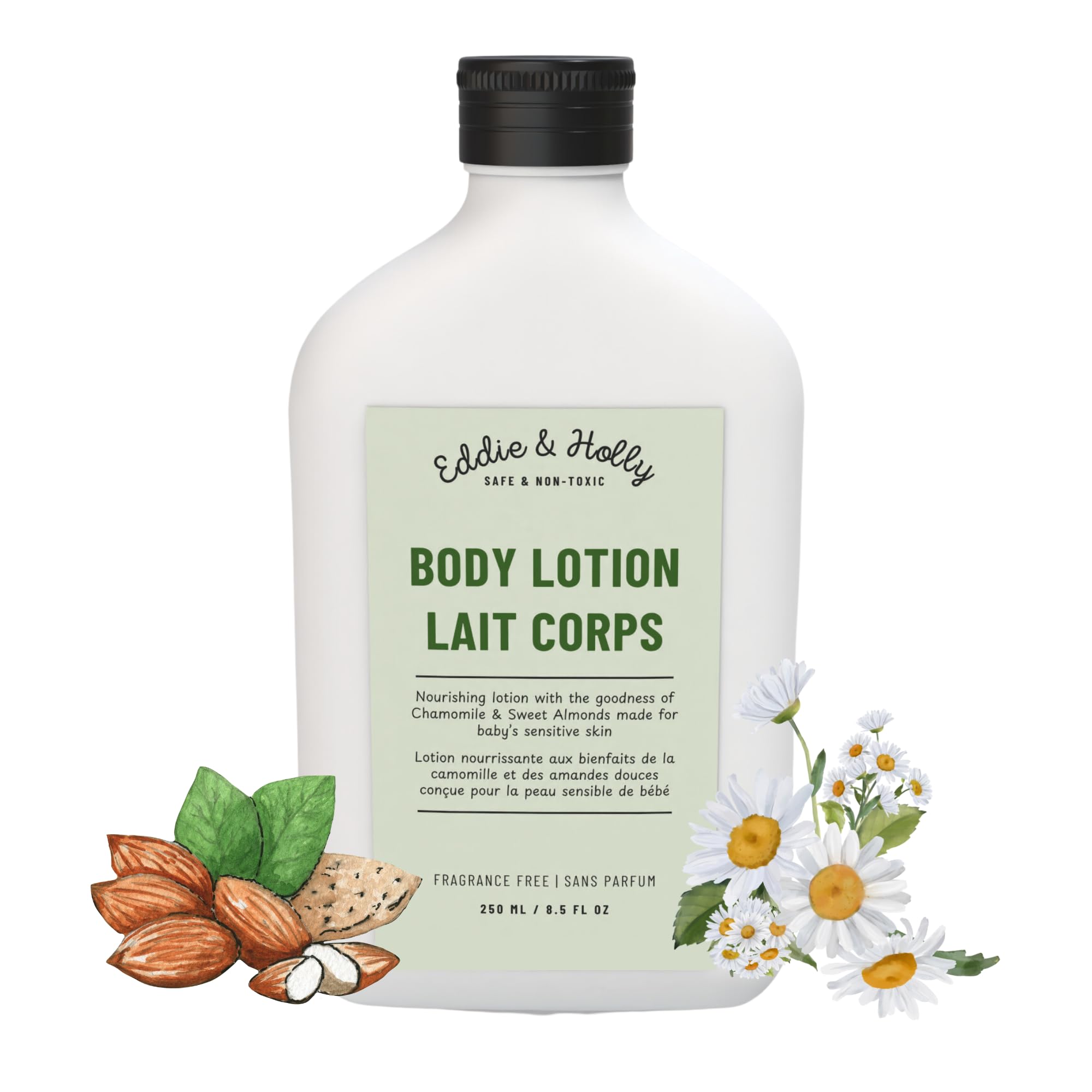 Eddie & Holly Baby Body Lotion | French Chamomile & Sweet Almonds | Hyper Nourishing & Gentle Natural Moisturizer | Pediatrician Recommended | Soothes & Protects Baby’s Sensitive Skin | Fragrance Free | No Parabens, No Sulphates | 250 ML Lotion-image-35