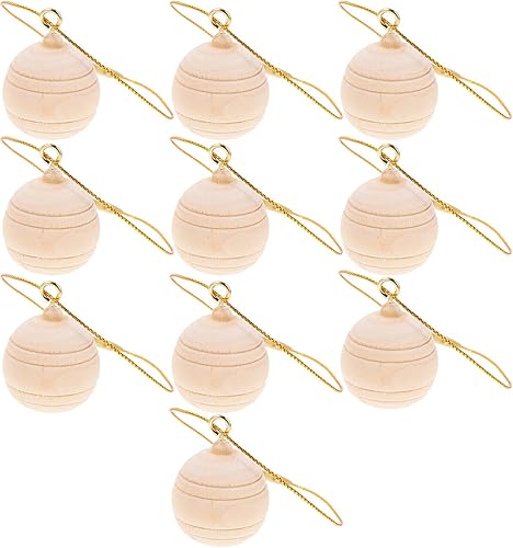 Miniatura 1 de EXCEART Adornos de bolas de Navidad adornos de madera de Navidad