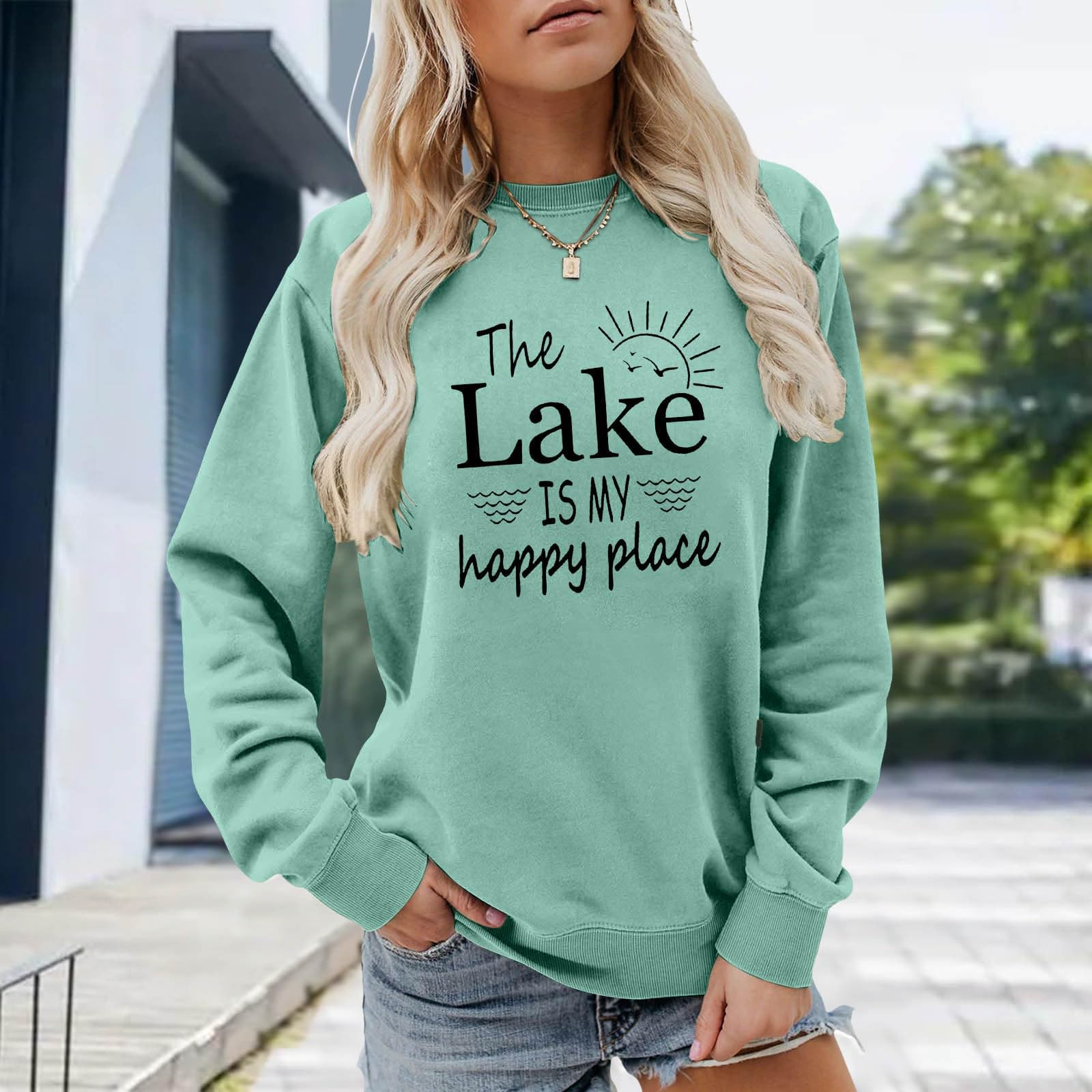 Sudadera con Capucha y Cuello Estampada de otoño/Invierno, Manga Larga, Estilo Casual, Suave y cómoda para Estar en casa, Mujer, Bolsillo Canguro, Varios Estampados