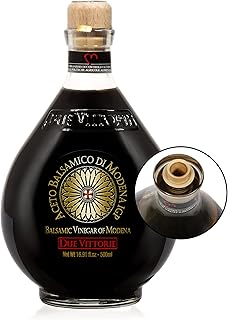 Due Vittorie Oro Gold Balsamic Vinegar of Modena.in Glass Decanter - 500ml with Built in Pourer