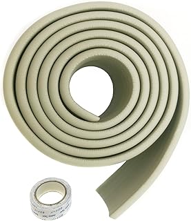 TUKA Universale Protezioni 200cm x 80mm, Multiuso Schiuma Anti Collisione per la Sicurezza dei Vostri Bambini e Neonati, Extra Spesso Striscia Protezione per Superfici o Bordi, Grigio, TKD7002-grey