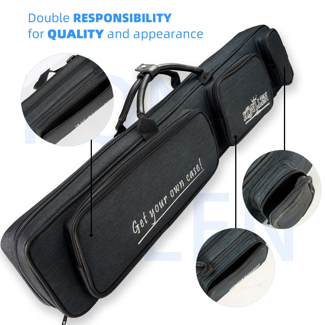 Custodia Per Stecche Da Biliardo - Borsa Trasporto In Tessuto Oxford - Foto 4