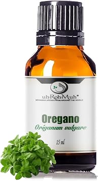 Oregano Essential Oil - Steam Distilled Origanum vulgare Leaf Oil, Strong Herbal Spicy Aroma for Soap Making, Aromatherapy, Massage, Skincare, Haircare, and Perfumery Use - Spain - 15 ml