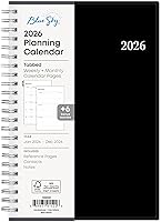 Blue Sky 2026 Enterprise Weekly Monthly Planner - 5x8" Wirebound, Flexible Cover, Laminated Tabs for Year-Round Organization