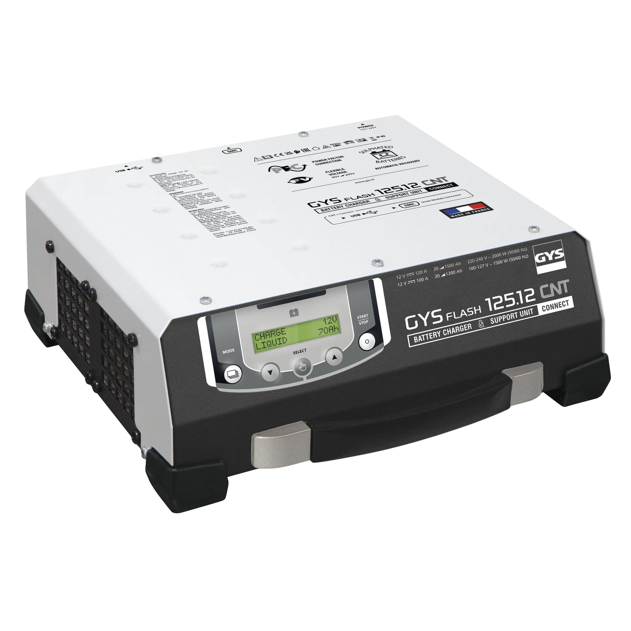 GYS Auto Chargeur de batterie pour Voiture Camions Moto Capacité de batterie À partir de 20Ah 028883