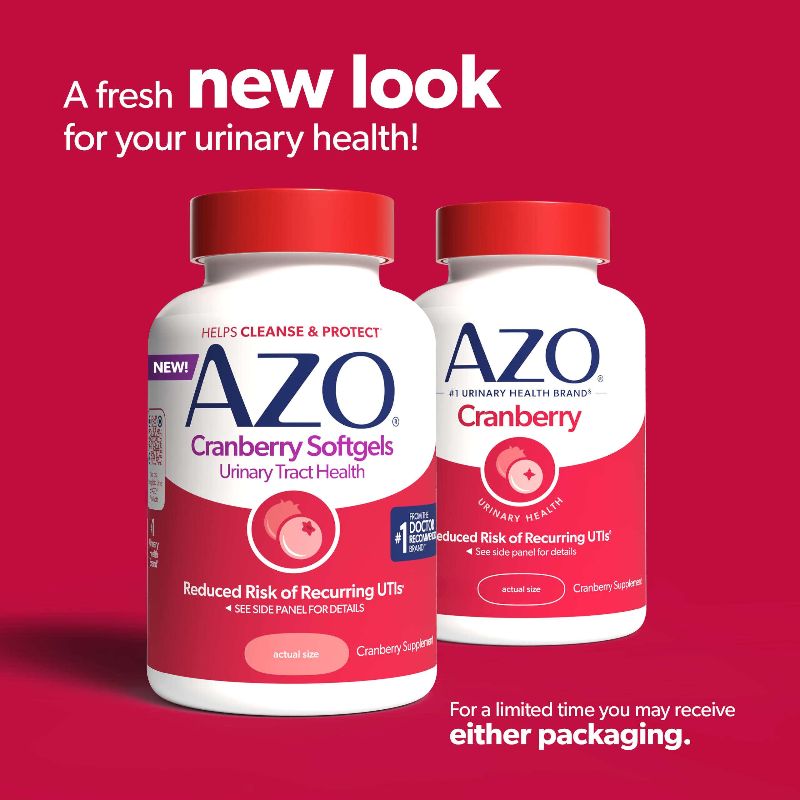 AZO Cranberry Pills for Women & Men, Urinary Tract Health, 100 Softgels — Amazon image 2