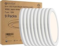 Vista 13 de Lámpara de Techo de Montaje Empotrado de 5.4" Regulable con ETL CERT, 8W 5000K Luces de Techo LED Blancas Ultra Delgadas Redondas para Dormitorio