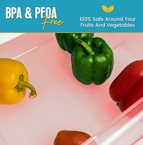 Miniatura 7 de Linda's Essentials - Revestimientos para refrigerador (16 unidades)  Revestimiento para refrigerador fácil de limpiar con protección contra