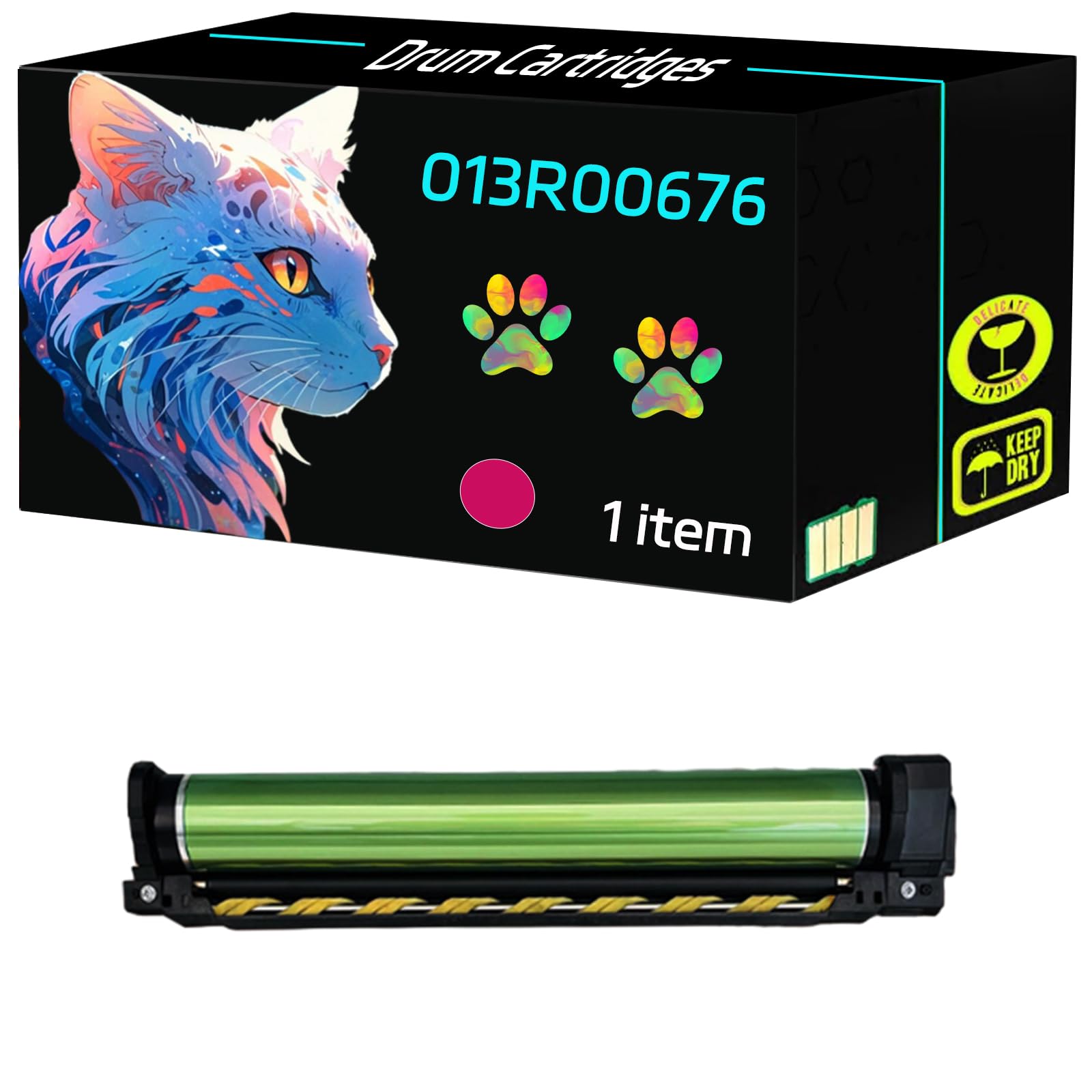 High Yield 013R00676 Drum Cartridges Compatible for Xerox Versant 2100 Press 3100 Press 80 Press Printers, Print Clearly (1 Pack Magenta)