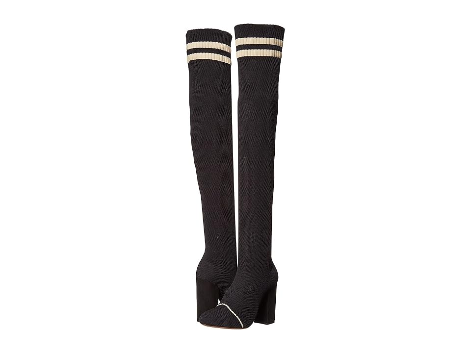 

Tabitha Simmons Irina Stripe (Black Knit/Black Kid Suede) Women's Boots