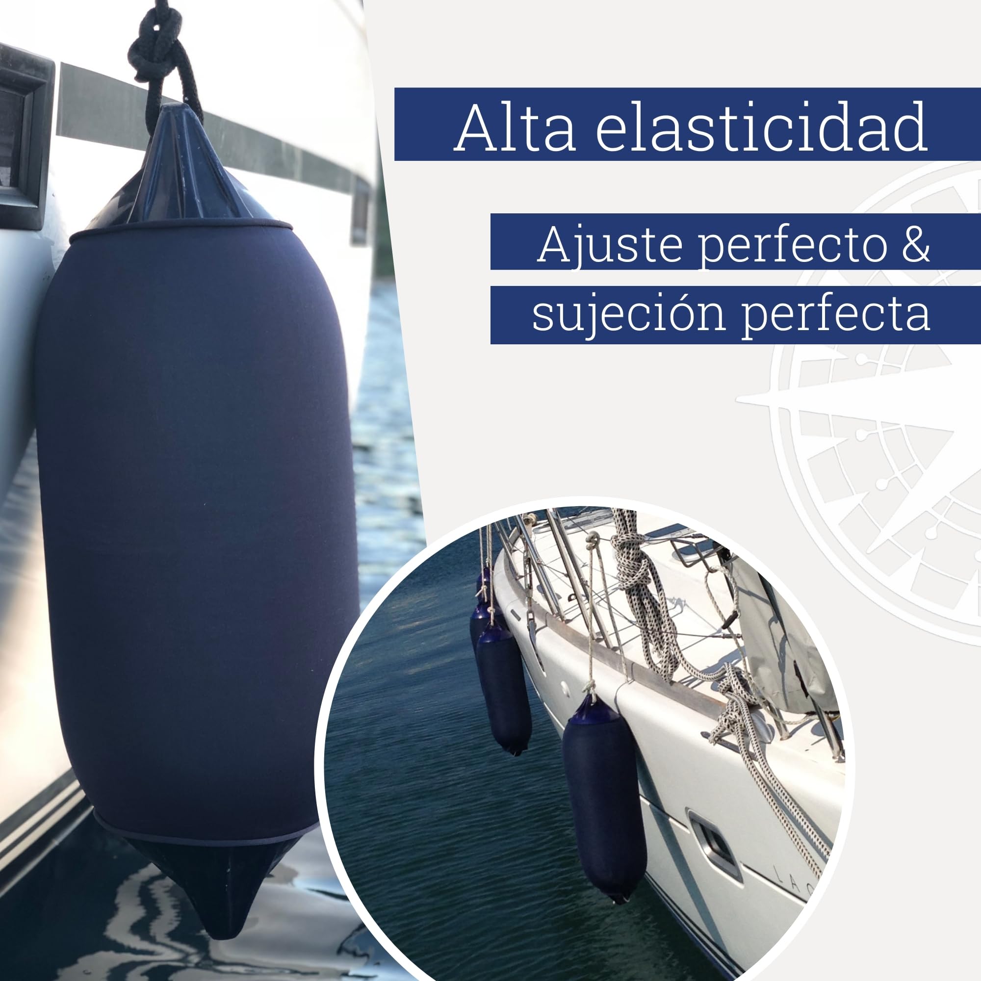 Diseño de defensas Funda de Defensa Defensa Barco largas - Calcetines de Defensa de 5m para Cortar Usted Mismo para Aproximadamente 5-6 defensas