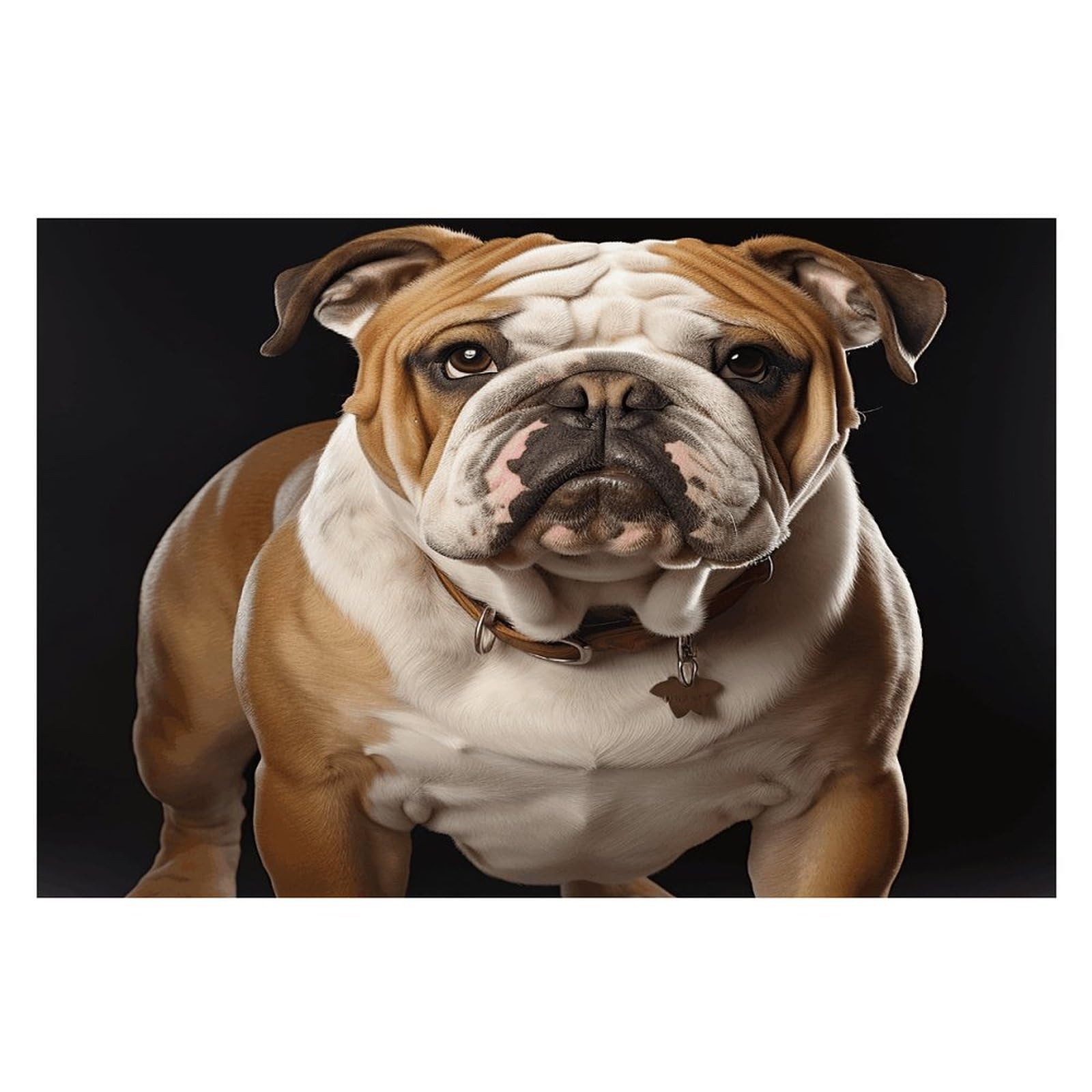 English-Bulldog Placemats Non-Slip Heat Resistant Table Mats Flax Washable Cloth Place Mats Easy to Clean Premium Placemat for Kitchen Dining Table Decor Party Outdoor