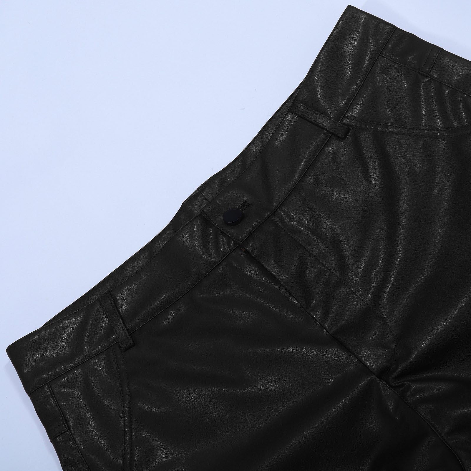 Męskie spodnie w stylu retro, na jesień/zimę, punk casualowe spodnie, skórzane, dwuczęściowy garnitur