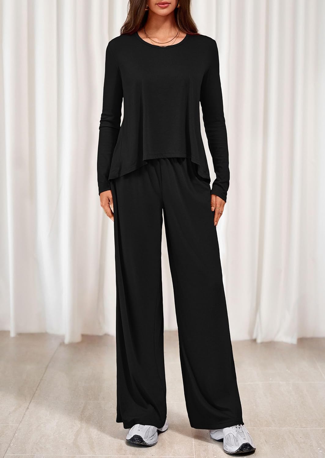 PRETTYGARDEN Women's 2 Piece Lounge Fall Sets Casual Long Sleeve Pajamas Comfy Pants Matching Spring Travel Outfits Clothes - Image 8