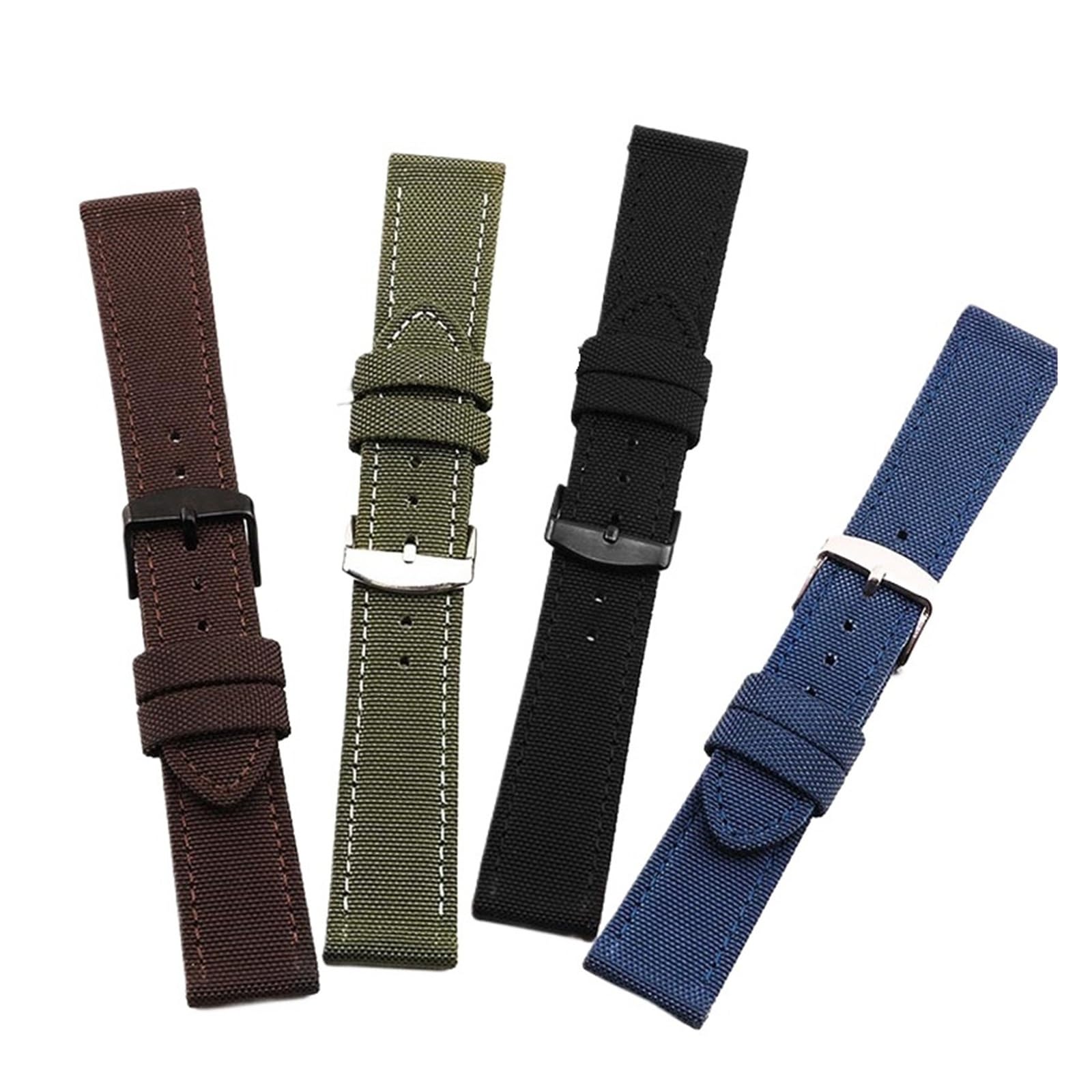 LUGEMA Bracelet De Montre En Nylon, Bracelet Toile, Sport Rembourré Et Résistant, Cuir Confortable